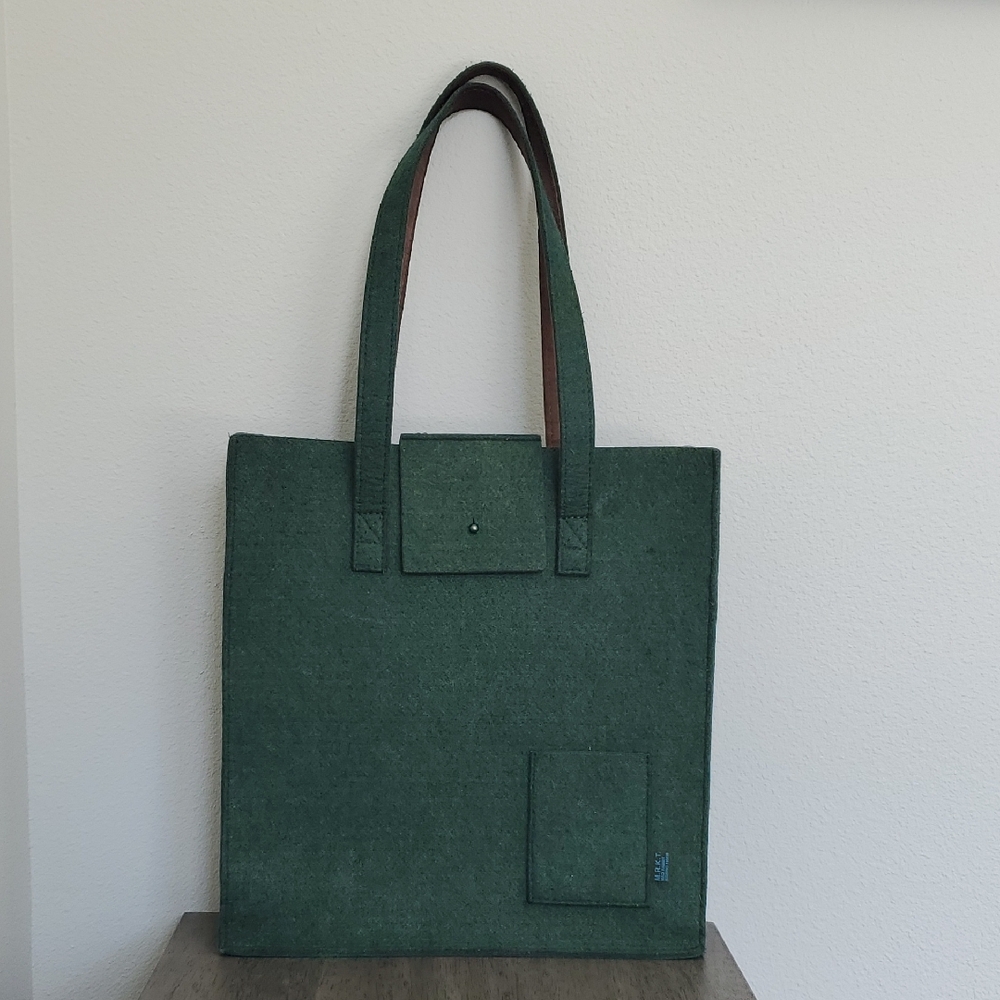 Green Felt Tote Bag
